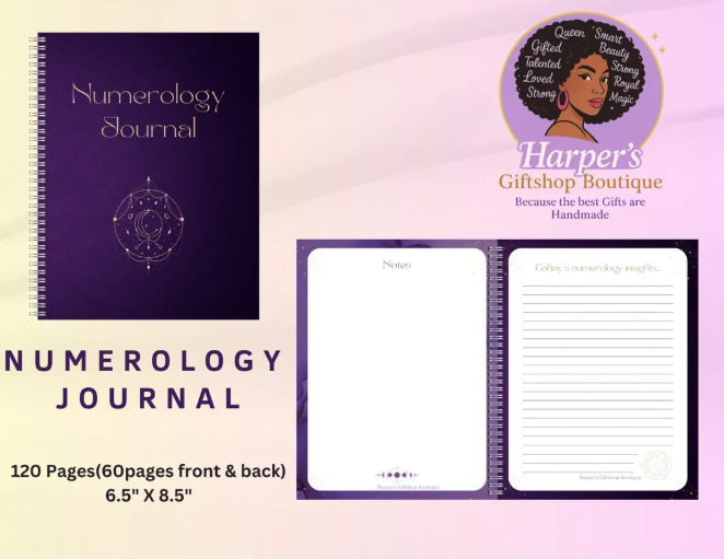 Numerology Journal | Spiritual Manifestation Notebook for Self-Discovery & Angel Number Tracking