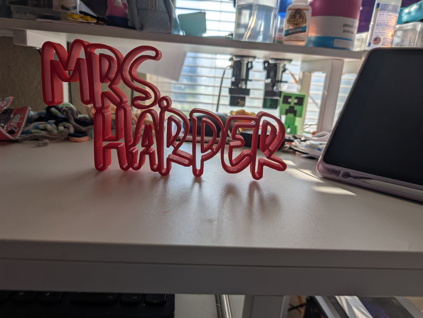 🫧 Custom 3D Printed Bubble Name Plate – Two Lines