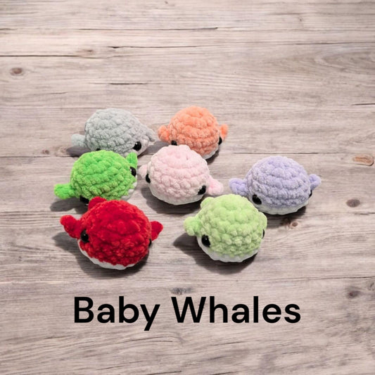 Handmade crocheted baby whales – soft ocean amigurumi plushie, cute
sea animal gift for kids and baby showers