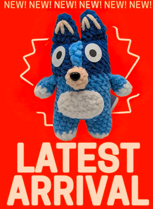 Handmade Bluey and Bingo crochet plushies – blue heeler stuffed
animals, perfect kids birthday or holiday gift