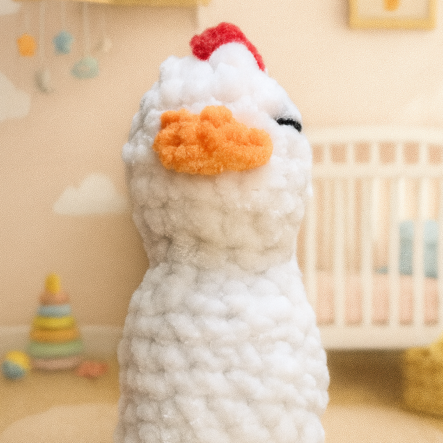 Handmade crochet farm animal baby rattles