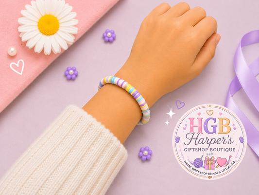 Sweet Confetti Pastel Clay Bead Bracelet | Heishi Bracelet | Handmade Jewelry | Gift for Her | Birthday Gift | Best Friend Gift