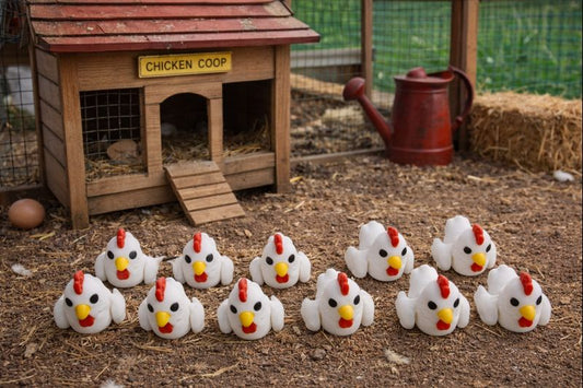 Cute Chicken Keychains | Farm Animal Backpack Charms