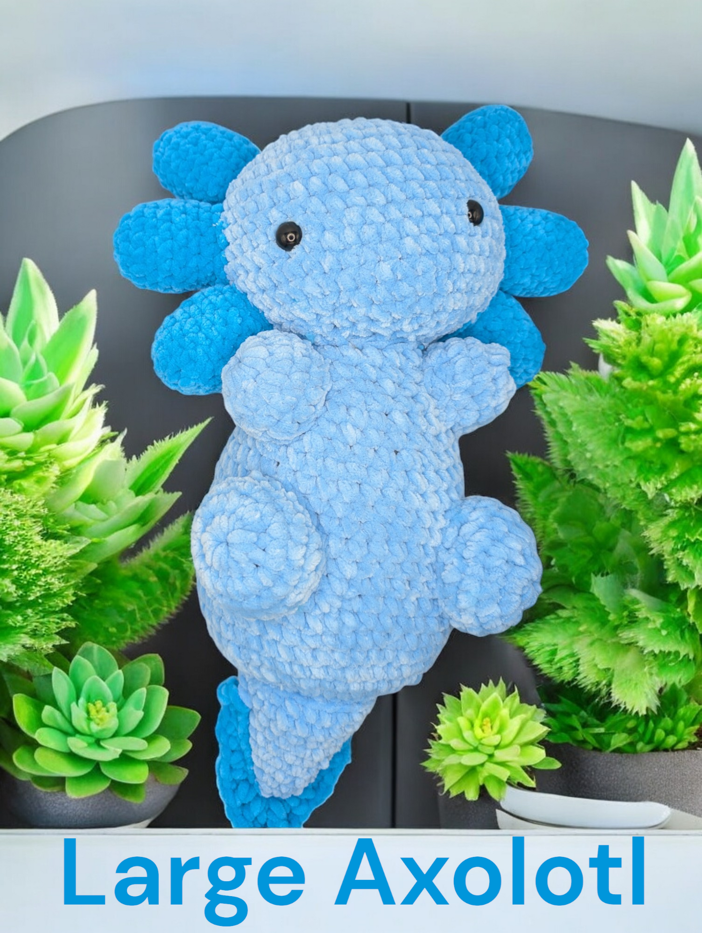 Crocheted Axolotl Plushie - Handmade Soft Toy
