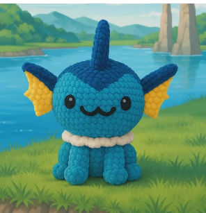 Crocheted Pokémon-Inspired Vaporeon