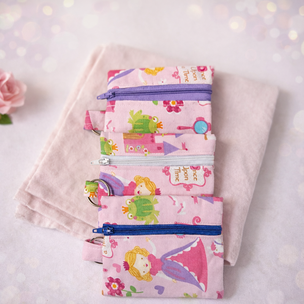 Handmade Coin Pouch Keychain | Cute Zipper Wallet for Coins, Cards & Cash