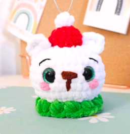Crocheted Polar Bear Ornament | Handmade Christmas Décor | Cute Plush Holiday Ornament – The Crochet Palette