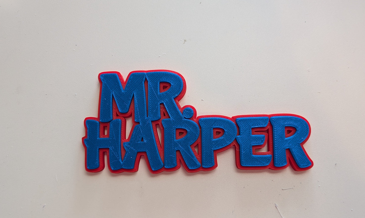 ✨Custom 3D Printed Multi-Color Name Plate