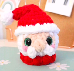 Handmade Crocheted Santa Claus Ornament | Cozy Christmas Plush by The Crochet Palette