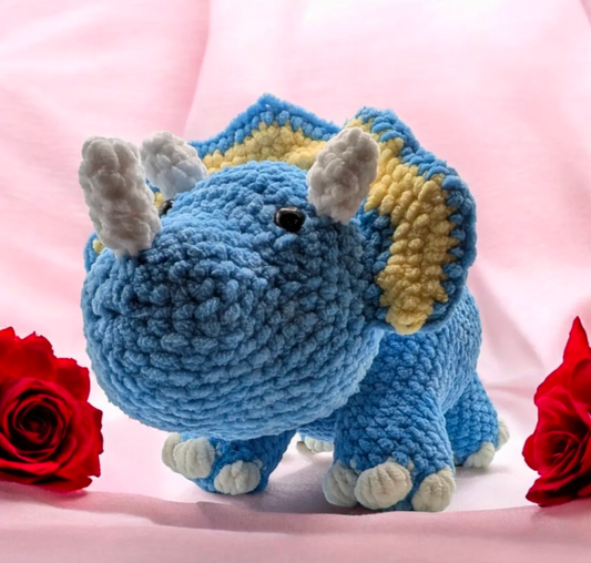 Crochet Standing Triceratops