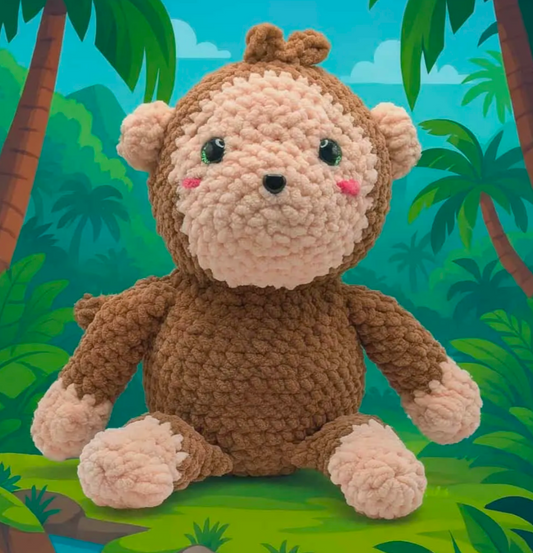 Crochet Monkey Plush